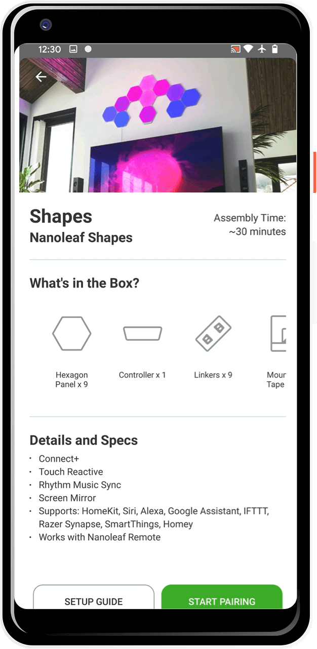 Shapesをペアリングする ステップ4: オプションC